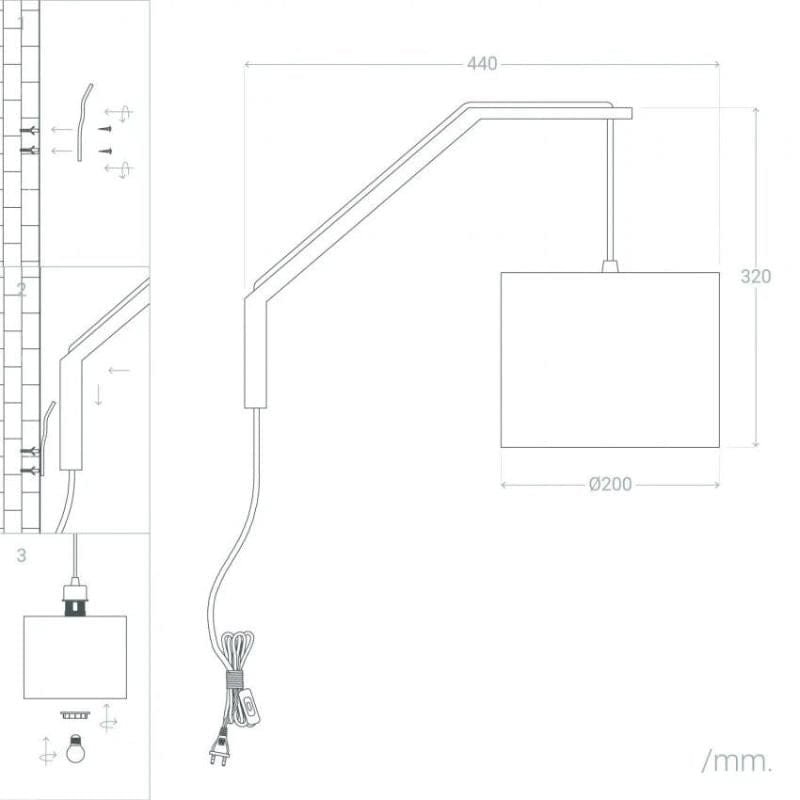 Lampe de Chevet équerre Bois pour une Ambiance Cocooning 2 Taille de la lampe de chevet equerre bois