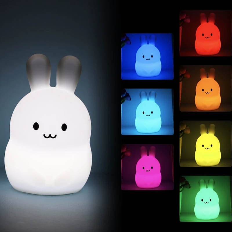 Différentes couleurs de la veilleuse lapin bébé