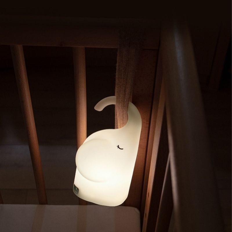 Veilleuse éléphant : Petite Veilleuse Apaisante pour Enfants 1 veilleuse éléphant accrocher à un lit