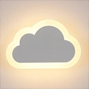 applique murale nuage en acrylique durable pour une douce lueur 753 1