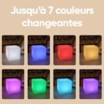 Cube Veilleuse: Luminothérapie Douce pour Bébé et Parents