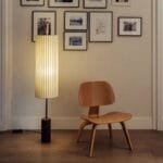 Lampe de Chevet Blanc en Bois Massif avec Led Intégrées