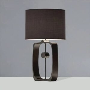 lampe de chevet bois design elegante et artisanale en tissu 358 1