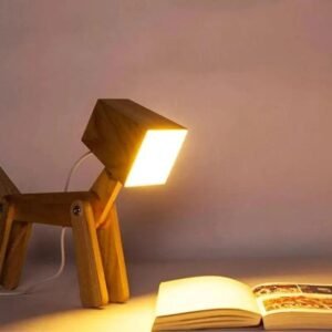 lampe de chevet bois naturel design chien pour une decoration chic 482 1