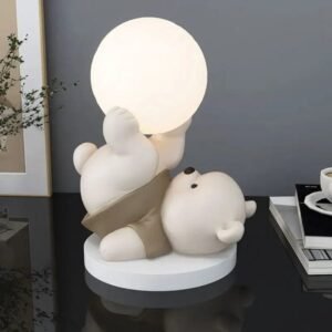 lampe de chevet design blanc laque pour un interieur moderne 442 1