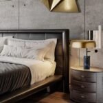 lampe de chevet design industriel en marbre et laiton dore 362 1