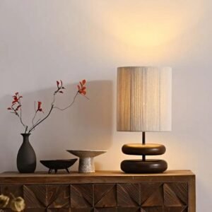 lampe de chevet en bois dacacia au design epure 403 1
