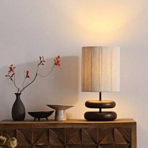 Lampe de Chevet en Bois D’acacia au Design épuré