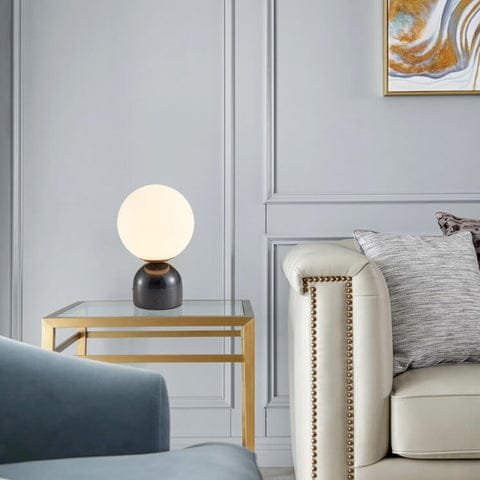 Lampe de Chevet Design Noir en Marbre pour une Ambiance Moderne 1 Lampe De Chevet Design Noir fond gris