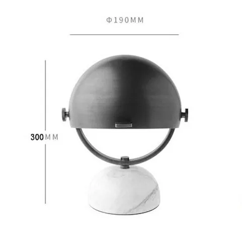 Lampe de Chevet Métal Design en Marbre et Métal 2 Lampe De Chevet Metal Design dimension