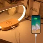 Lampe de Chevet Moderne Tactile avec Chargeur et Horloge Digitale