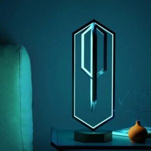 lampe de chevet noire design avec led lumineuses et elegante finition 999 2