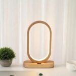 lampe de chevet originale bois avec station chargeur induction 525 1