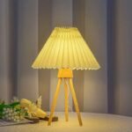 lampe de chevet trepied bois naturel avec abat jour moderne 888 1 1