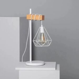 lampe industrielle en bois metal pour chevet elegant et moderne 572 2