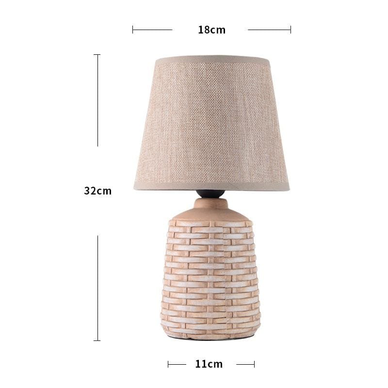 Taille de la petite lampe de chevet bois à poser