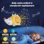 Veilleuse Bébé Hérisson: Douceur et étoiles pour un Sommeil Apaisé