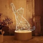 veilleuse chat 3d blanc lallie ideal pour apaiser votre enfant 898 1