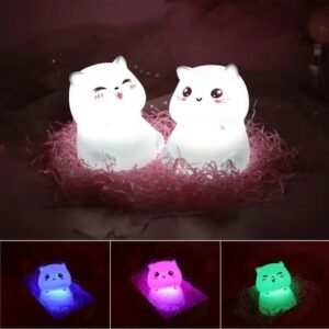 veilleuse chat blanc apaisement pour les nuits de votre enfant 256 1