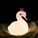 Veilleuse Cygne Colorée pour Enfants, Tactile et Souple