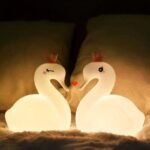 Veilleuse Cygne Colorée pour Enfants, Tactile et Souple