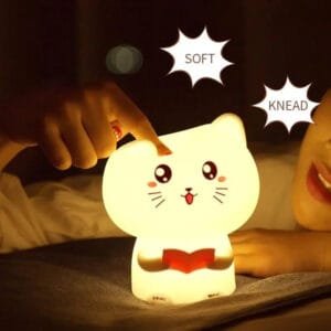 Veilleuse Enfant Chat Multicolore pour un Sommeil Paisible