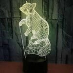 Veilleuse Enfant Renard Illusion Optique 3d