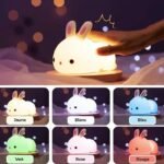 veilleuse lapin une lumiere douce et mignonne a 6 couleurs 135 1