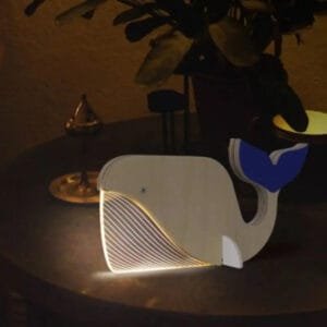 Veilleuse Led Baleine pour Apaiser les Peurs Nocturnes des Enfants